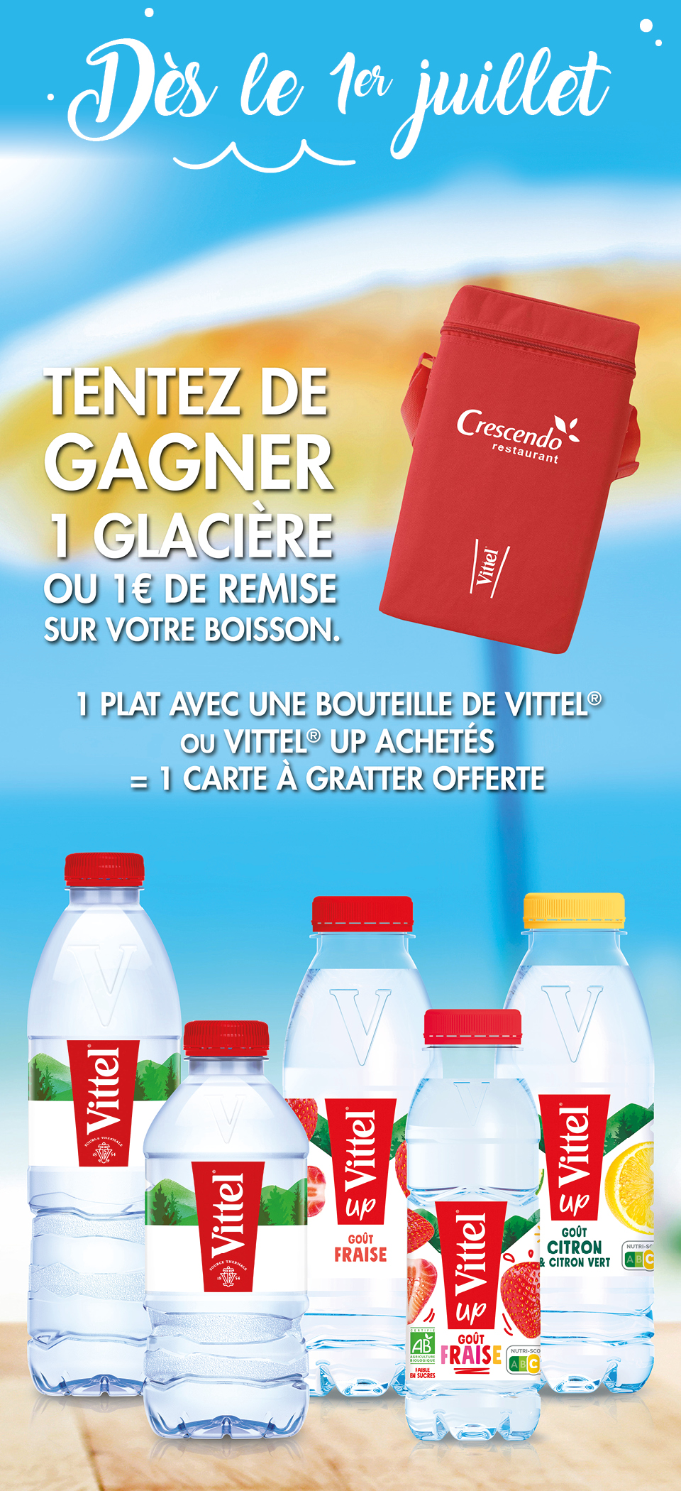 TENTEZ DE GAGNER UNE GLACIERE OU 1€ DE REMISE SUR VOTRE BOISSON