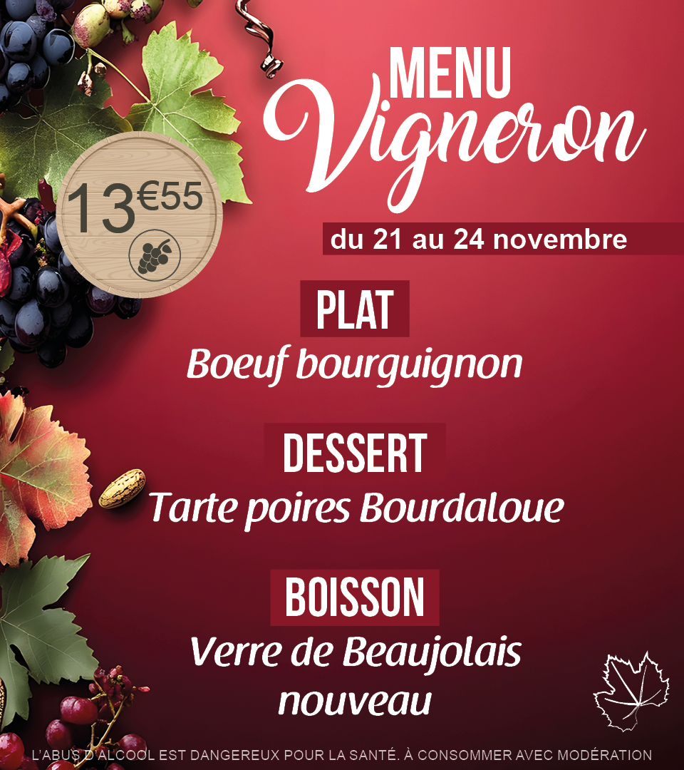 Menu Vigneron